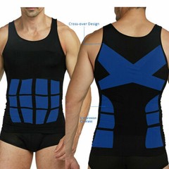 SecondSkin Men’s Shaper Cooling T-Shirt Slimming Body Shaper Compression Tops US