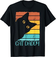 Retro Black Cat Funny Animal Lover Gift Unisex T-Shirt