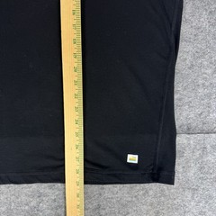 Vuori Henley T Shirt Mens Large Black Ever Short Sleeve 1/4 Button Cotton Blend