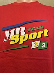 NWT Men’s Vintage 90’s TEAM MB SPORT Mixed Blues Red Shirt Size Large