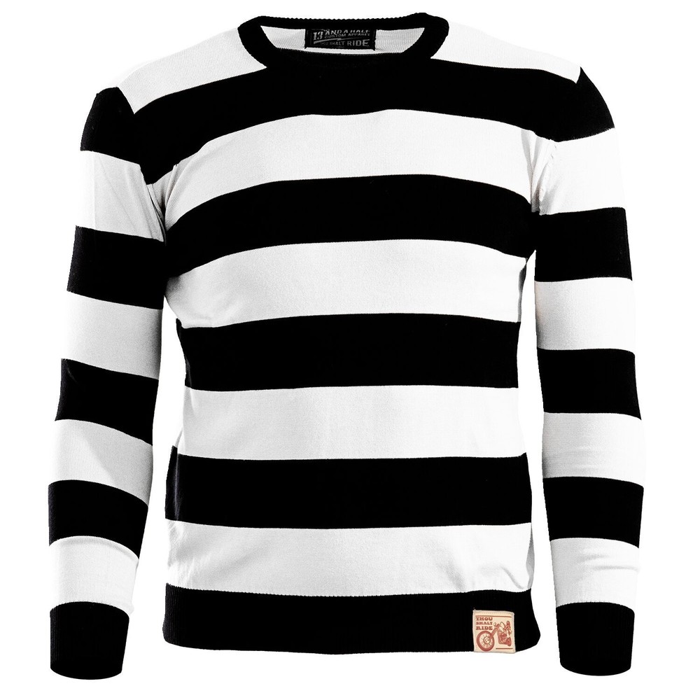 Outlaw 13-1/2 Black/White Dirty Sweater Size L