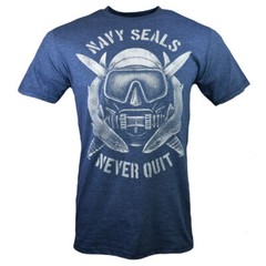 Men’s T-shirt NAVY SEALS -NEVER GIVE UP, NEVER QUIT -AIR BORN- NWT