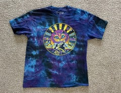Liquid Blue Shirt Alice in Wonderland Men’s Blue XL Cheshire Cat Tie Dye