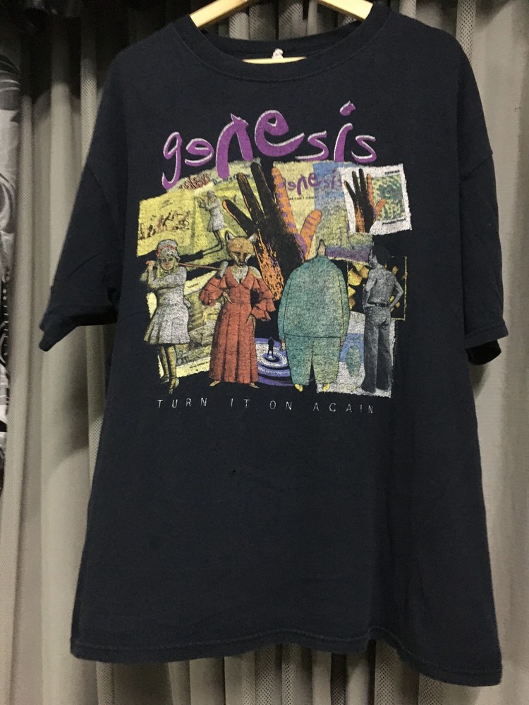 Genesis Turn It On Again black T shirt Retro style Men Women gift NH16705