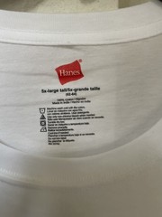 Hanes Mens TAGLESS Basic White T-Shirt 5XL