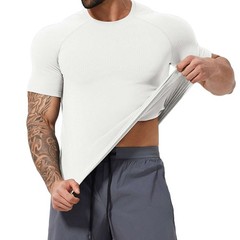 Men’s Compression Athletic Fitness Shirt Base Layer Tops Sports Gym Tight Dry US