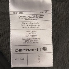 Carhartt Long Sleeve Logo T shirt Men’s Large Loose Fit K231 Dark Olive Green