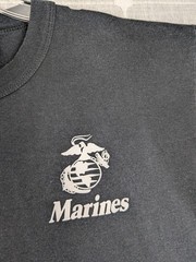 Vintage Marines Shirt Mens Medium Black Pain is Weakness Leaving The Body Rothco