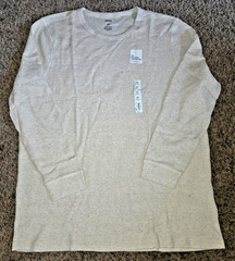 Mens Size 3XB Big & Tall Sonoma Goods For Life Ivory Waffle Thermal Tee