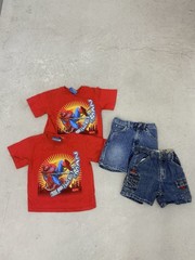 Vtg 2007 Spider-Man Marvel Kids 2T 3T Lot 4pc Graphic Tees & Jorts Denim Set