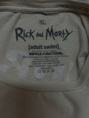 Rick And Morty Adult Swim Mens Size XL Tan Shirt Sleeved Shirt