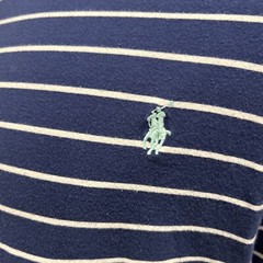 Mens XLTG Polo Ralph Lauren Plain Striped T/Tee Shirt Crewneck Short Sleeve