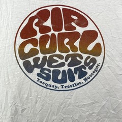 Rip Curl T Shirt Mens XL White Relaxed Fit Graphic Print Preppy Skate Streetwear