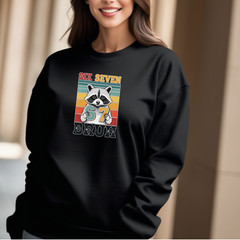 Vintage Raccoon 67 Bruh Six Seven Meme Unisex Long Sleeve T-Shirt Gift