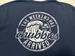 CHUBBIES The Weekend Has Arrived Men XXL Blue Short Sleeve 2 Sided T-Shirt