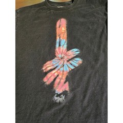 Deathwish Skateboards T-Shirt Mens Medium Black Tie Dye Spray Graphic Tee