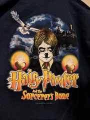 Big Dogs Harry Potter Graphic Print T-Shirt Navy S/M Short Sleeve Crew Vintage