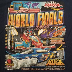 IHRA Motorsports World Finals T Shirt Mens XL Blue 10th Annual Drag Racing Y2K