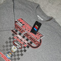 NASCAR Martinsville Speedway T-Shirt Mens 2XL Gray Cotton Blend Racing Fan Tee