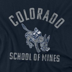 Colorado School of Mines Adult T-Shirt Orediggers Logo, Navy, S-5XL