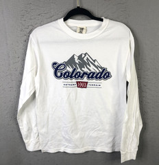 Colorado Shirt Mens Small White Long Sleeve Extreme Terrain 1963 Hike Casual