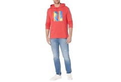 POLO RALPH LAUREN Men’s Logo Jersey Hooded T-Shirt in Starboard Red SZ. L,XL,XXL