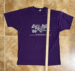Screen Stars Large Purple Single Stitch Graphic Print Student Energy Research