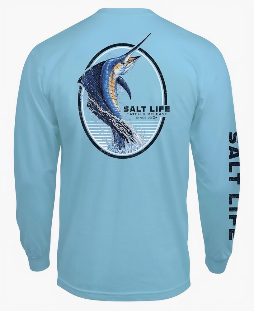 Salt Life “Catch & Release” Men’s Long Sleeve, Graphic T-Shirt, Lg or 2XL