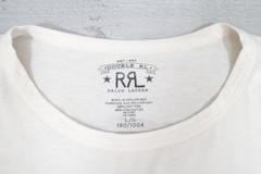 RRL Double RL Ralph Lauren Short Sleeve T-Shirt Size Large White Graphic