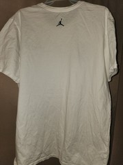 Jordan Men’s White Jumpman Logo Graphic Cotton Jersey Crew Neck Tee XL