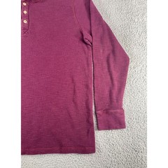 Goodthreads Shirt Mens XL Red Maroon Long Sleeve Waffle Knit Comfort Casual