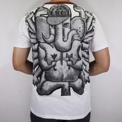 WEED Ganesha Ringer T-Shirt Men Ganesh Ganapati Hindu God Hippie Streetwear WE01