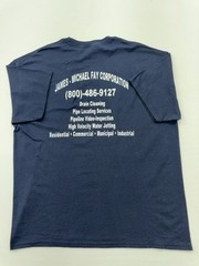 Hanes Men’s T-Shirt Navy Graphic Heavyweight 50/50 Size XL Crew Neck