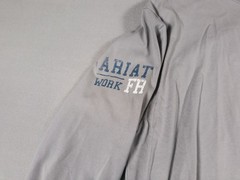 Lot 4 Ariat Work FR Flame Resistant Crew Shirt Mens L Gray Tan CAT 2 NFPA 2112