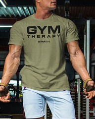 055. Gym Therapy Funny Workout Gym T-Shirt for Men