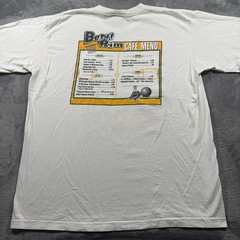 Vintage 1995 Joe Blow T-Shirt Mens 2XL White Cotton Bent Rim Cafe Basketball