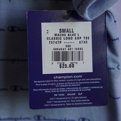 Champion Men’s Blue Sportstyle Logo Cotton T-Shirt