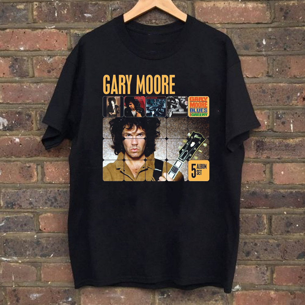 Gary Moore Blues 5 Album Set T Shirt Full Size S-5XL