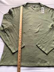 ALFANI MENS OLIVE DRAB LONG SLEEVE THERMAL SHIRT SIZE XXL
