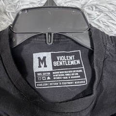 Violent Gentlemen Adult Shirt Medium Black Yellow Center Graphic Pullover Mens