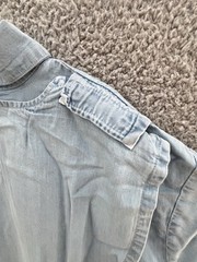 New W/ Tags Silverts Adaptive Clothing Denim Shirt Sz 3XL Open Back Easy On