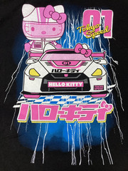 Hello Kitty Racing Car Tokyo Speed 01 Graphic T-shirt Men Large Black