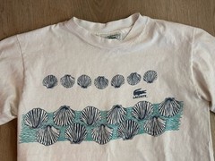 Vintage Rare Izod Lacoste 90’s Seashells T-shirt Men’s M Fits Small Graphic Tee