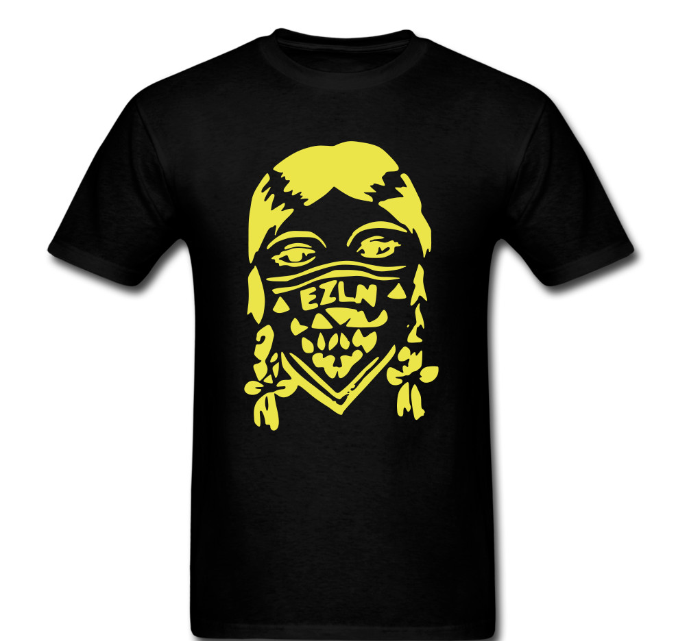 Zapatista EZLN Girl Braids Star Zapata Fight Mask War T-shirt Tee