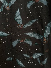 Vintage 90s Bat Moon Night Sky Double Side Single Stitch Fruit of the Loom XL