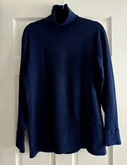 Blue Blue Japan Men’s Roll Neck Top Indigo Blue Size 3 – Medium