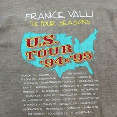 Vintage 1995 Frankie Vallie Four Seasons Band Tour T Shirt Excellent Size M