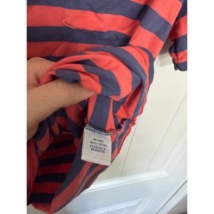 Polo Ralph Lauren T-Shirt Mens Medium Red Blue Striped Pocket Pony Logo Tee