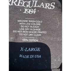 Irregulars 1984 Mens XL Black Skull Apocalypse Graphic T-Shirt Made in USA