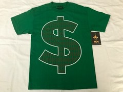 Rich Life T Shirt Dollar Money Wire Short Sleeves Green White Tee Graphic Top